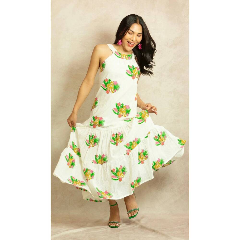 NEW BRISARA maya dress in bengal tiger